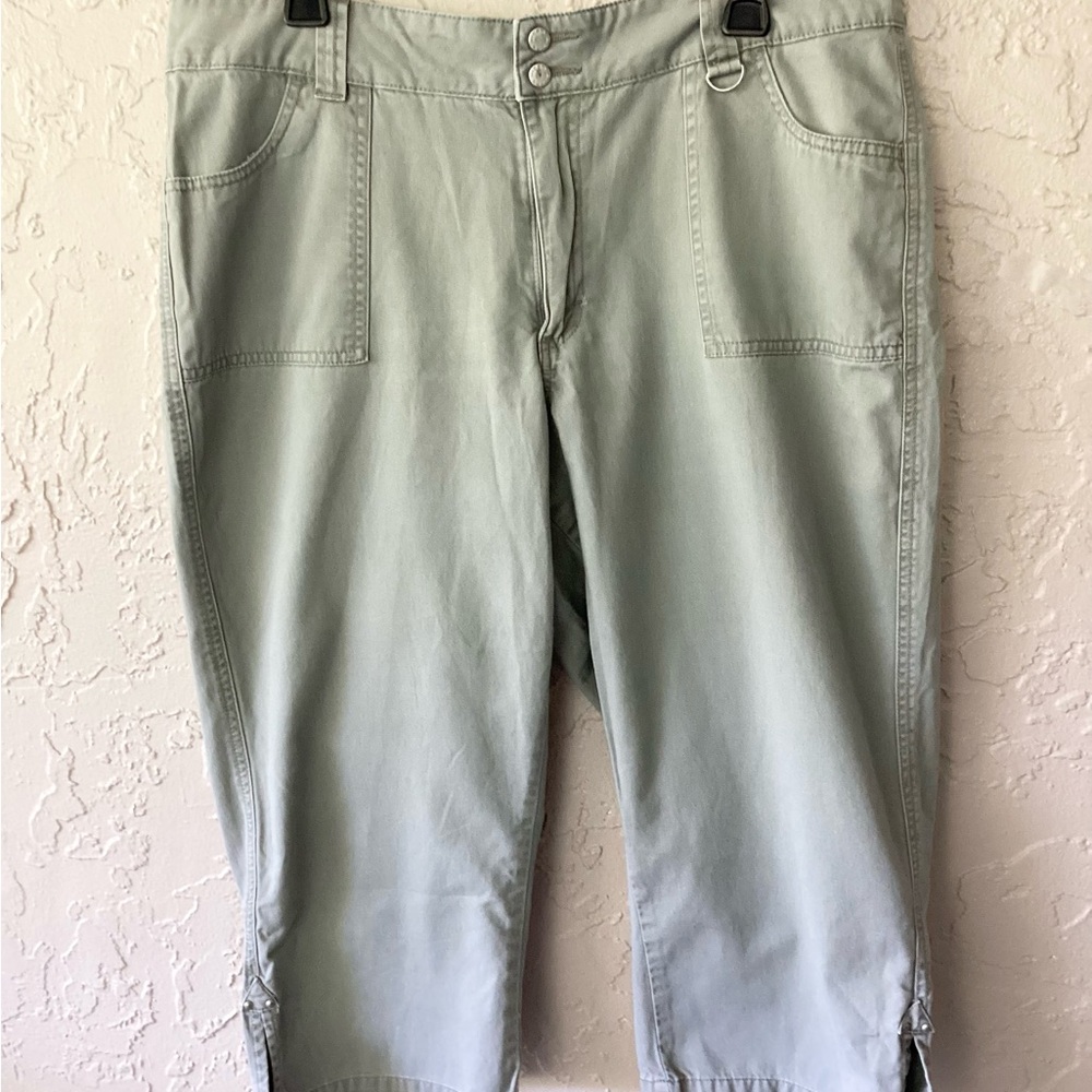 Women’s Riders Army Green Capris Cotton 16M - Picture 3 of 15